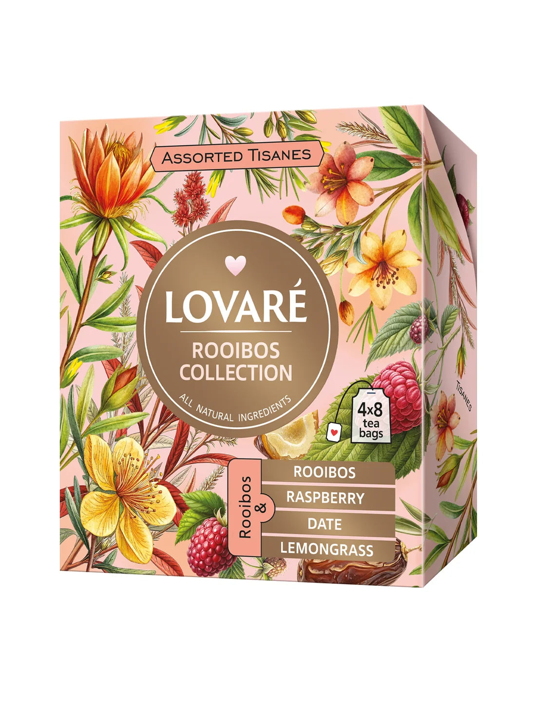 Assorted Herbal Tea by Lovare – Rooibos Collection, 32 Individually Wrapped Tea Bags (Copy) (Copy) (Copy)