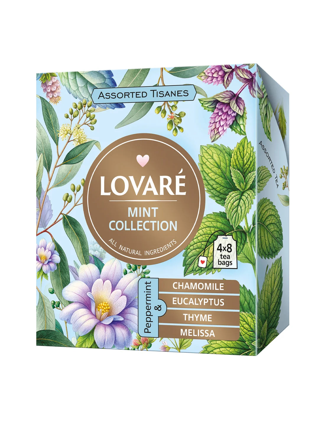 Assorted Herbal Tea by Lovare – Mint Collection, 32 Individually Wrapped Tea Bags (Copy) (Copy)