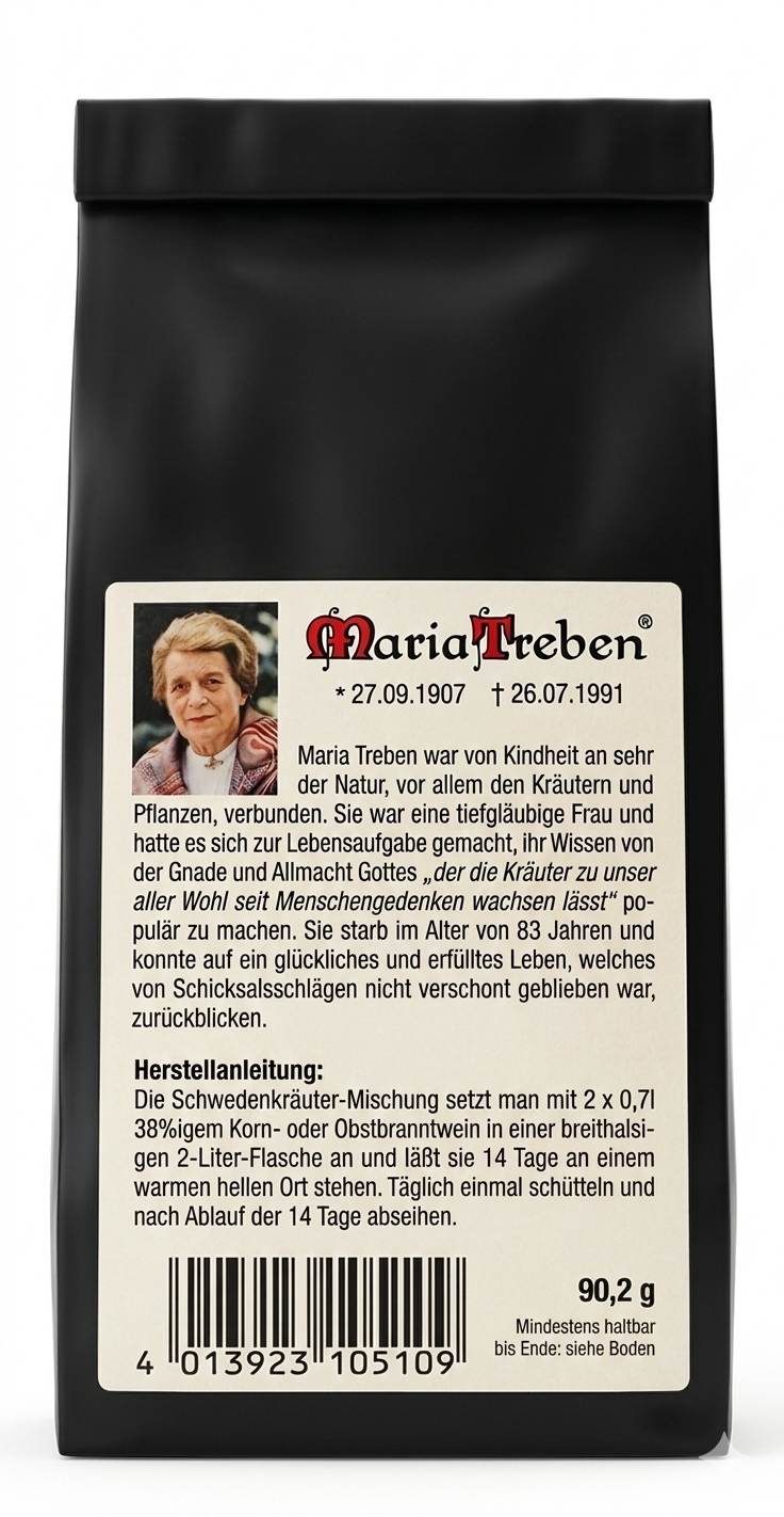 Maria Treben Swedish Bitters 11 herbs Back