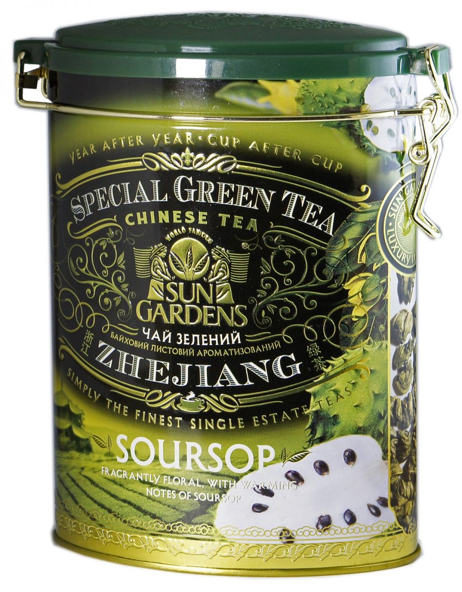 SunGardens Soursop metal tin 100g Loose Tea