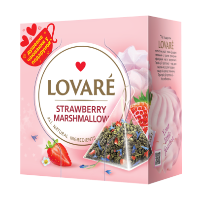 LOVARE Strawberry marshmallow Tea Pyramids